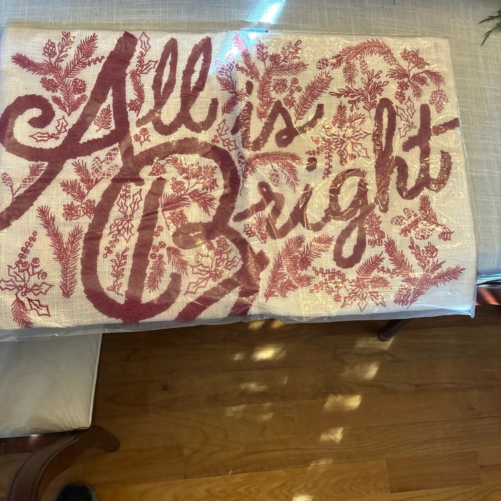 Pottery Barn all is bright , Decorative Pillow Cover new in original packaging